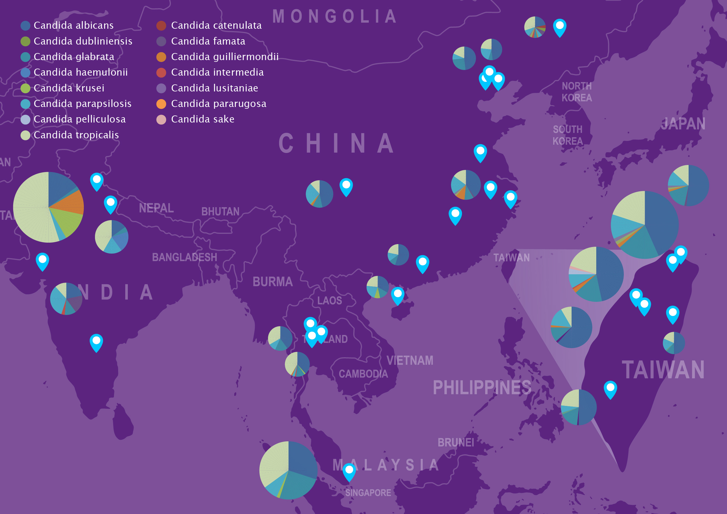 AFWG_Candidemia_Asia_Data_Map_2